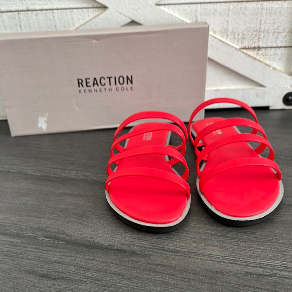 Kenneth Cole Reaction Bright Red Strappy Sandals